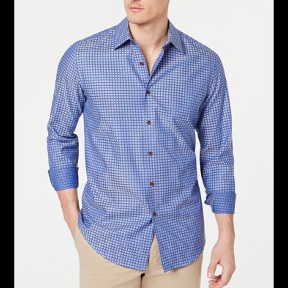 Tasso Elba Button Down Dress Shirt Sz: 17-17.5 XL